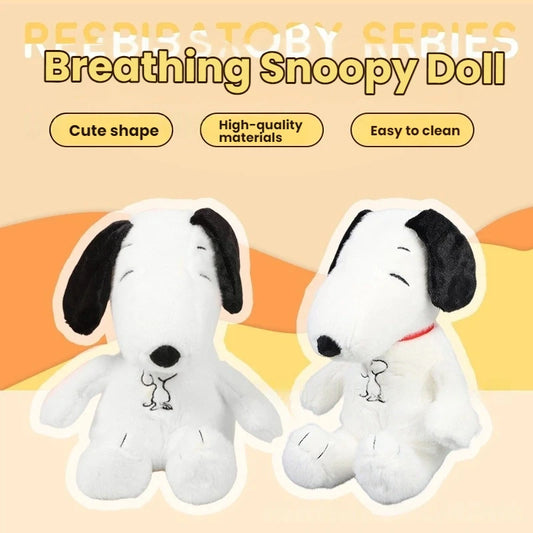 New Modes Baby Breathing Soothing Snoopy Dog  Sleeping Companion Music and Light Plush Doll Toy best Christmas gift ﻿