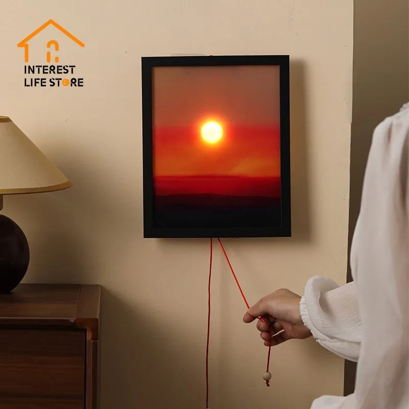 Fashion Sunset Night Lights  Adjustable Entrance Wall Hanging Lights Living Room Atmosphere Decoration Christmas Birthday Gifts