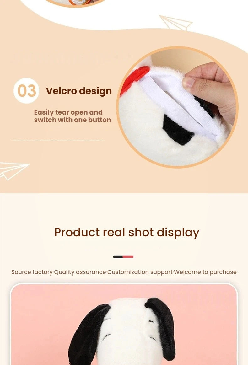 New Modes Baby Breathing Soothing Snoopy Dog  Sleeping Companion Music and Light Plush Doll Toy best Christmas gift ﻿